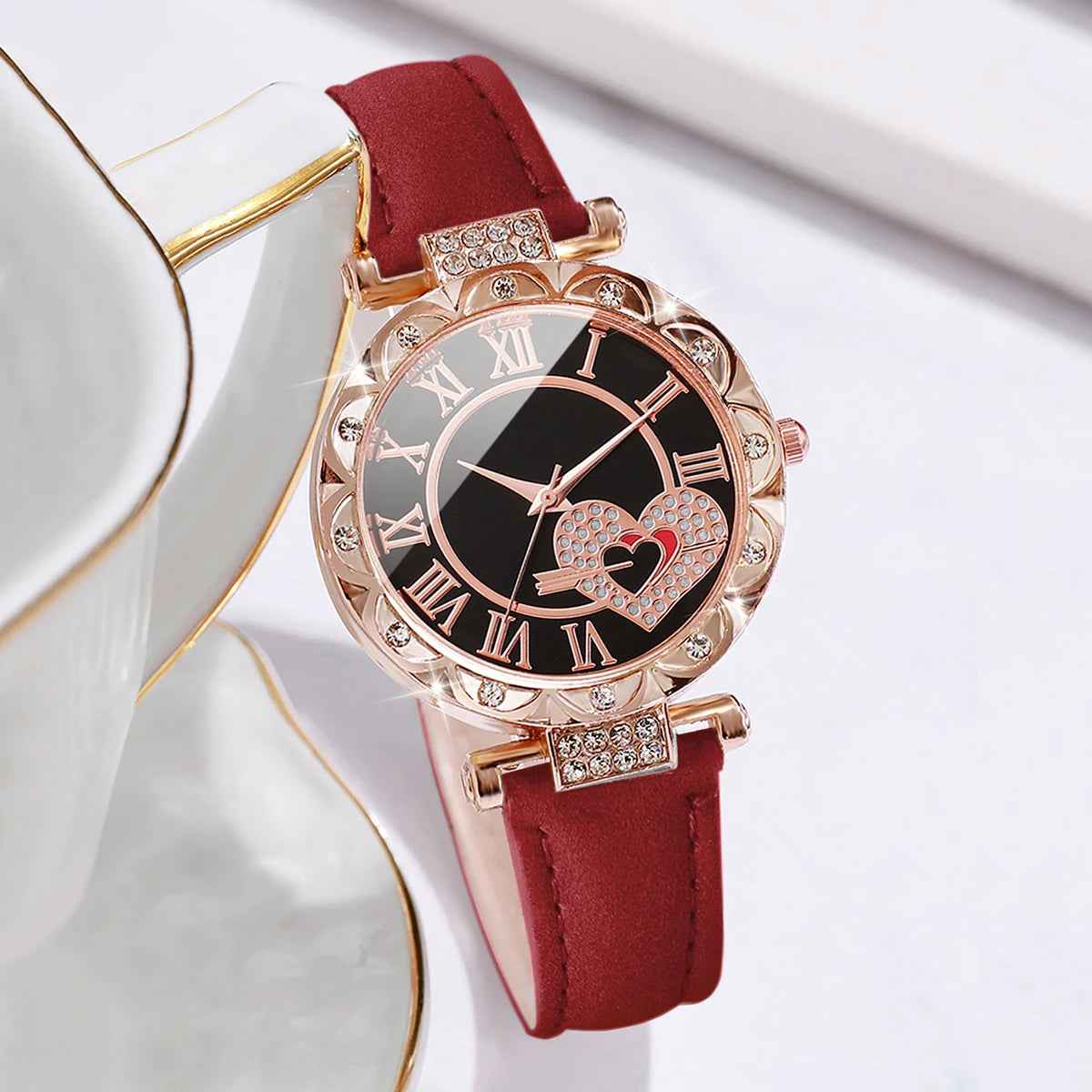 6PCS/Set Women's Watch Luxury Roma Z4