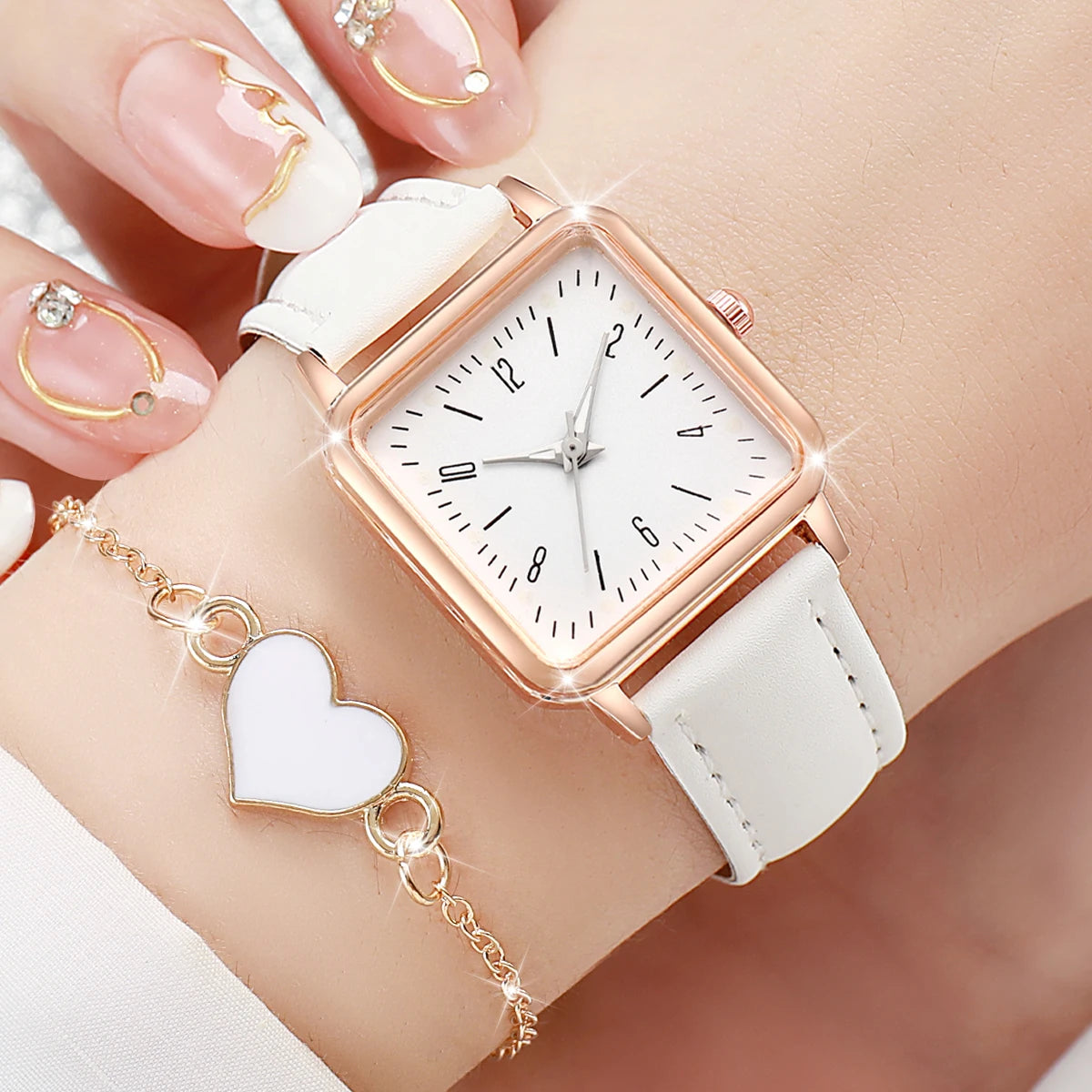 2PCS/Set Fashion Square Women's Watch Z5