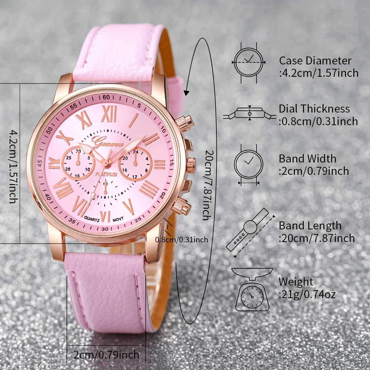 6PCS/Set Fashion Women's Quartz Watch Z15