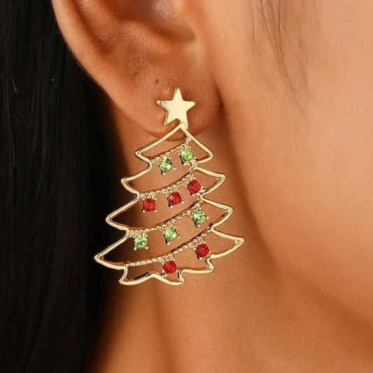 Christmas Colored Zircon Earrings Z17