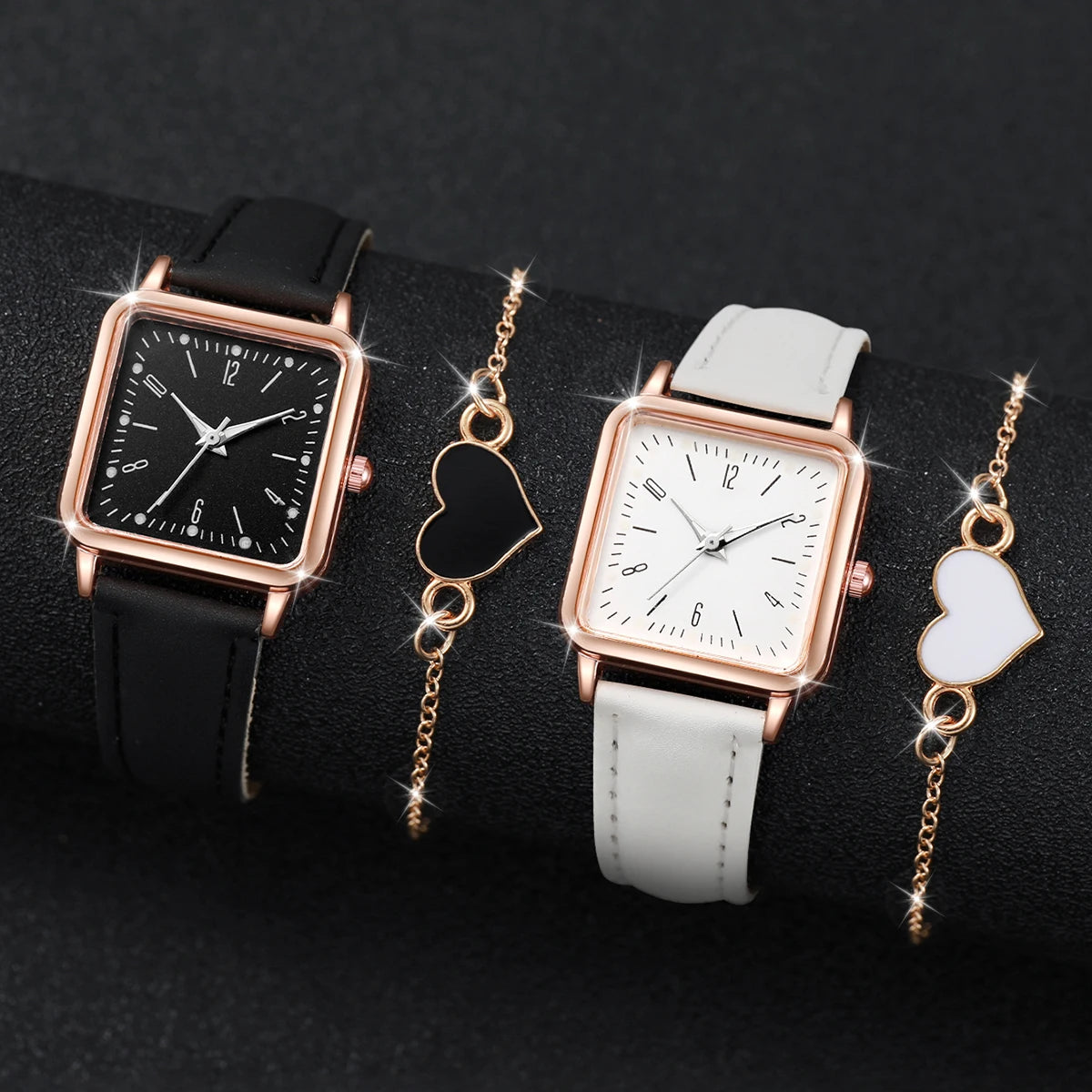 2PCS/Set Fashion Square Women's Watch Z5