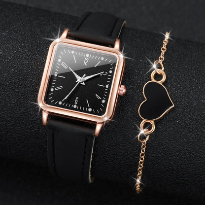 2PCS/Set Fashion Square Women's Watch Z5